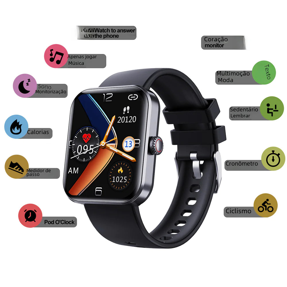 F57L Smartwatch with Heart Rate and Blood Pressure Monitor
