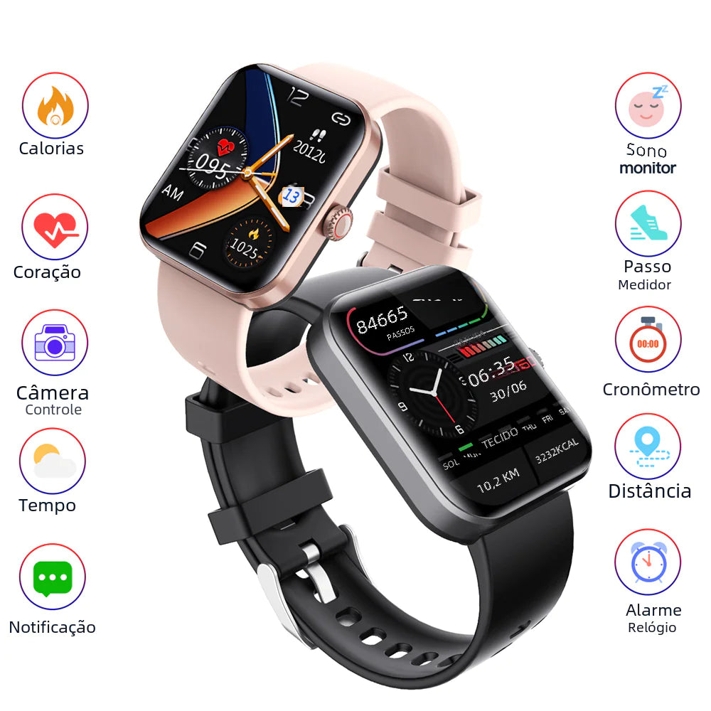 F57L Smartwatch with Heart Rate and Blood Pressure Monitor