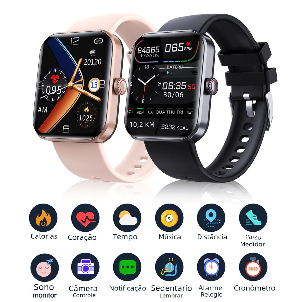 F57L Smartwatch with Heart Rate and Blood Pressure Monitor