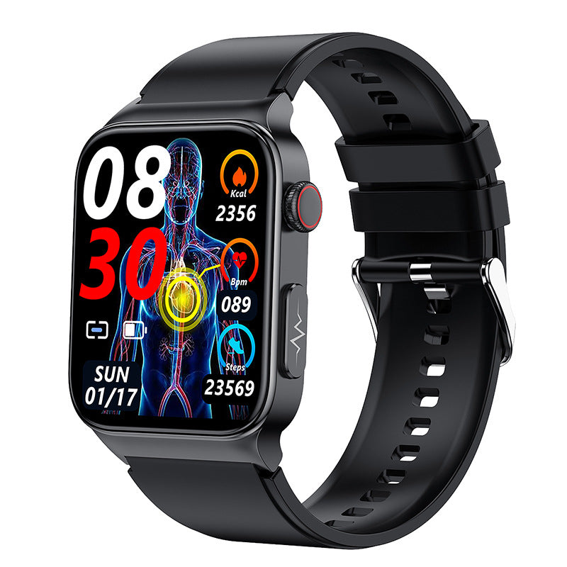 E500 Smart Blood Sugar Watch with ECG & PPG