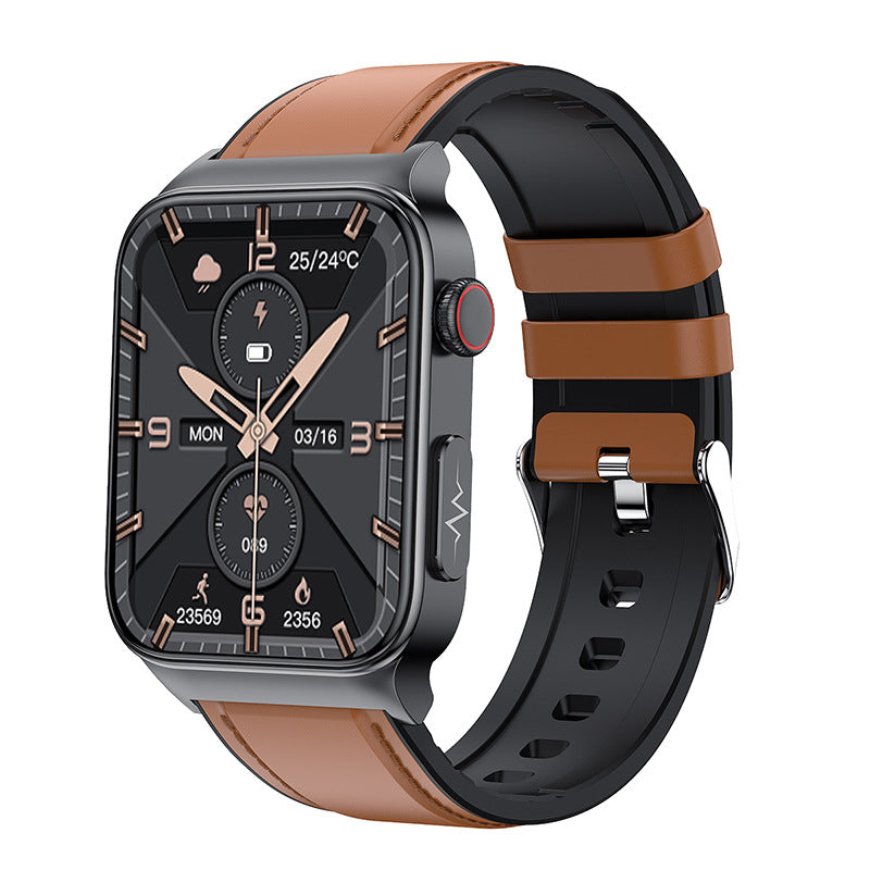 E500 Smart Blood Sugar Watch with ECG & PPG