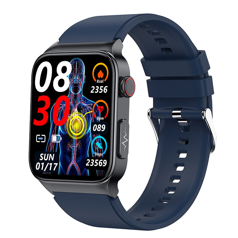 E500 Smart Blood Sugar Watch with ECG & PPG
