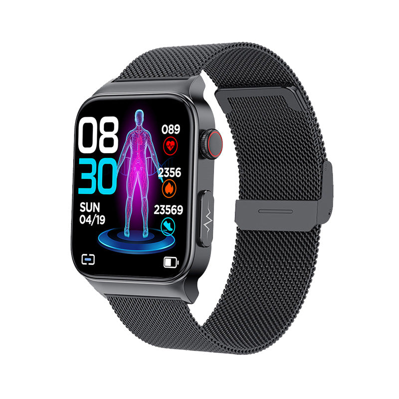 E500 Smart Blood Sugar Watch with ECG & PPG