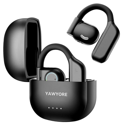 YAWYORE Open Ear Bluetooth 5.3 Earbuds offer clear sound, 60H playtime, IPX7 waterproof protection, and a lightweight, secure fit—perfect for running, workouts, and everyday use.