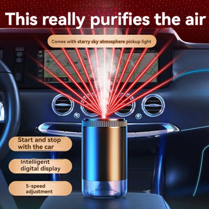 Rechargeable Smart Car Air Freshener – Adjustable Aroma Diffuser with Pickup Light & Starry Sky Design