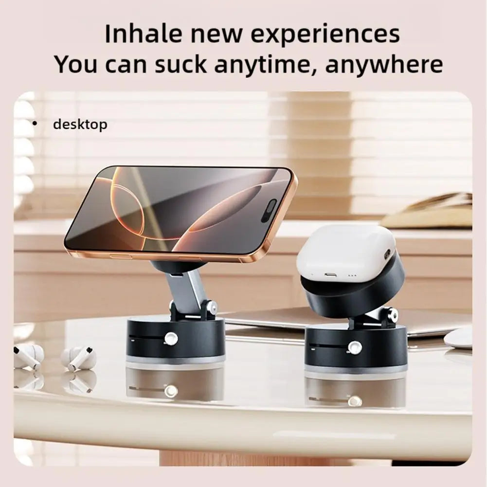 Foldable & 360° Rotating Magnetic Car Phone Holder – Ideal for iPhones.