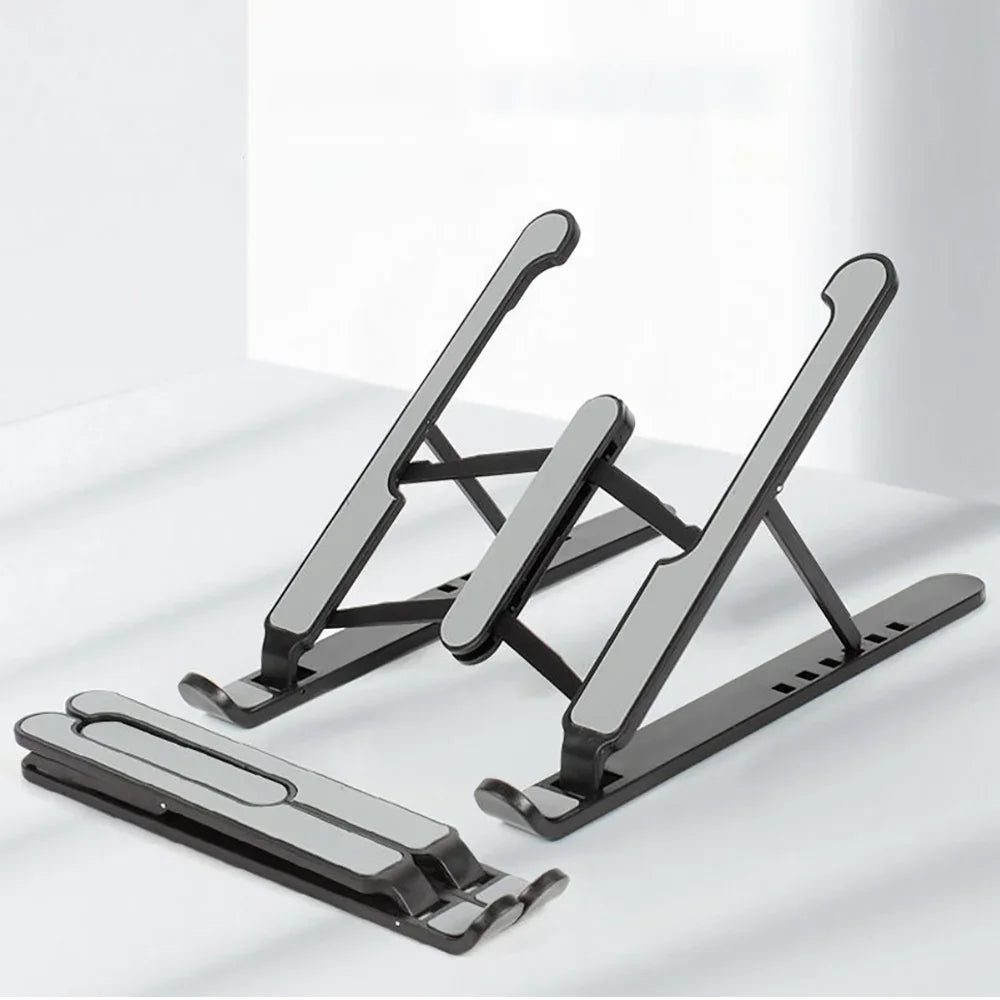 Foldable Adjustable Laptop Stand – Portable Aluminum Alloy Holder for MacBook & PC