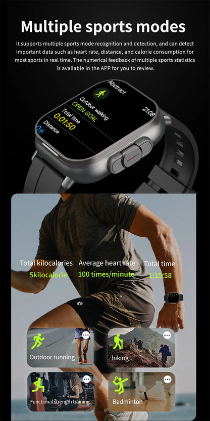 2-in-1 smartwatch with built-in earbuds, heart rate monitor, GPS tracking, music playback, and fitness features.