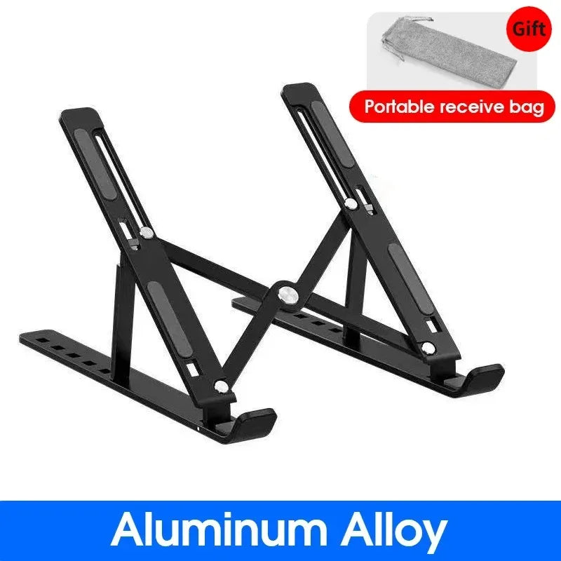 Foldable Adjustable Laptop Stand – Portable Aluminum Alloy Holder for MacBook & PC