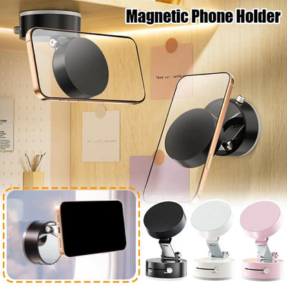 Foldable & 360° Rotating Magnetic Car Phone Holder – Ideal for iPhones.