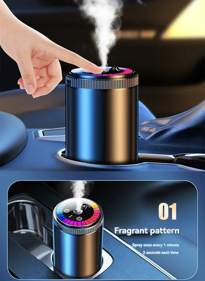 Rechargeable Smart Car Air Freshener – Adjustable Aroma Diffuser with Pickup Light & Starry Sky Design