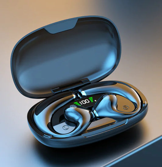 D23 Bone Conduction Bluetooth Headset with Digital Display