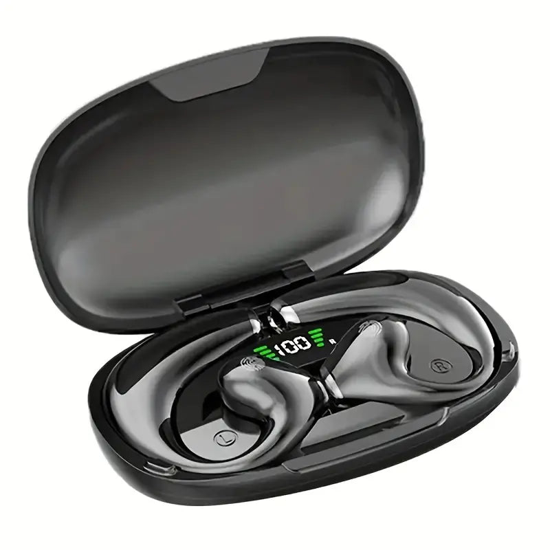 D23 Bone Conduction Bluetooth Headset with Digital Display