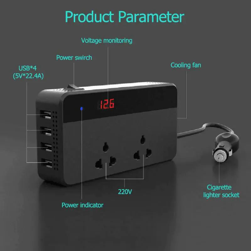 24V Car Power Inverter with Multifunctional Socket