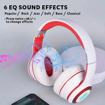 Wireless On-Ear Headphones - HD Sound, Deep Bass, 8H Playtime