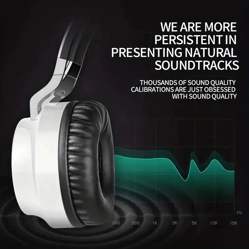 24-Hour Playtime BT Headphones with EQ Modes & Deep Bass
